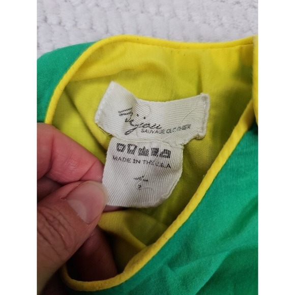 Bijou Sauvage Clothier Dress Girls Size 2 Green Shoulder Button Pockets - Picture 4 of 7